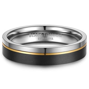 BT-02P-58 Snubní prsten BLACK TITANIUM