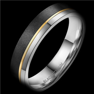 BT-02P-76 Snubní prsten BLACK TITANIUM