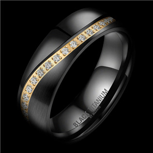 BT-03D-60 Dámský snubní prsten BLACK TITANIUM