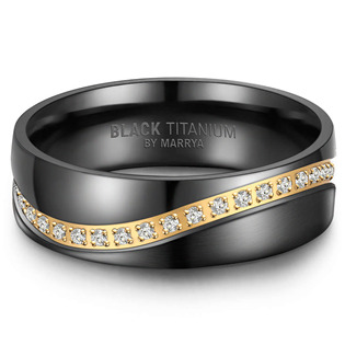 BT-03D-62 Dámský snubní prsten BLACK TITANIUM