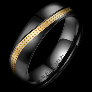 BT-03P-71 Snubní prsten BLACK TITANIUM