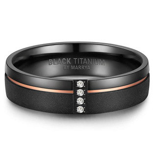 BT-04D-61 Dámský snubní prsten BLACK TITANIUM