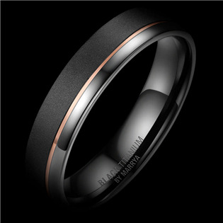 BT-04P-74 Snubní prsten BLACK TITANIUM