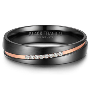 BT-05D-64 Dámský snubní prsten BLACK TITANIUM