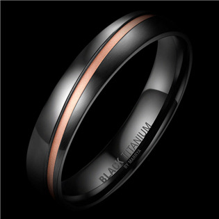 BT-05P-60 Pánský snubní prsten BLACK TITANIUM