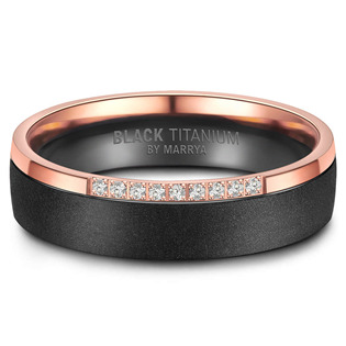 BT-06D-66 Dámský snubní prsten BLACK TITANIUM