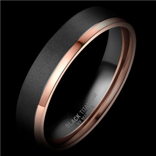BT-06P-71 Snubní prsten BLACK TITANIUM
