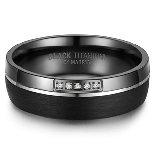 BT-07D-68 Dámský snubní prsten BLACK TITANIUM