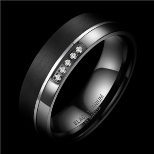 BT-07D-68 Dámský snubní prsten BLACK TITANIUM