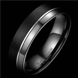BT-07P-72 Snubní prsten BLACK TITANIUM