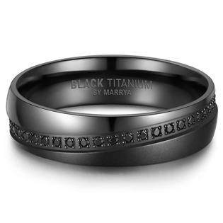 BT-08D-53 Dámský snubní prsten BLACK TITANIUM