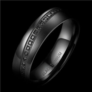 BT-08D-64 Dámský snubní prsten BLACK TITANIUM