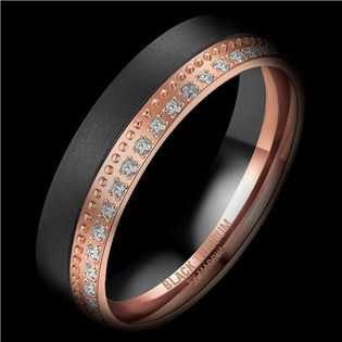 BT-09D-51 Dámský snubní prsten BLACK TITANIUM