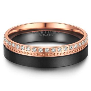 BT-09D-55 Dámský snubní prsten BLACK TITANIUM