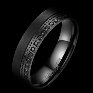BT-10D-53 Dámský snubní prsten BLACK TITANIUM