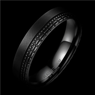 BT-10P-55 Snubní prsten BLACK TITANIUM