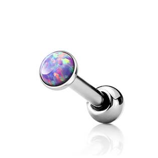 CP1087-OP38-03 Cartilage piercing do ucha, opál fialový