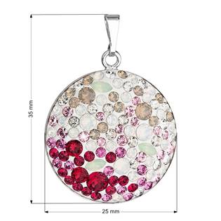 EG1017-SL Stříbrný přívěšek s krystaly Crystals from Swarovski® Sweet Love