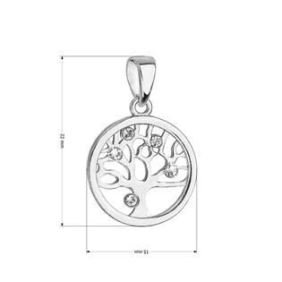 EG1160 Stříbrný přívěsek se Swarovski krystaly - strom života