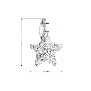 EG1176-CR Stříbrný přívěsek s Preciosa krystaly, Crystal