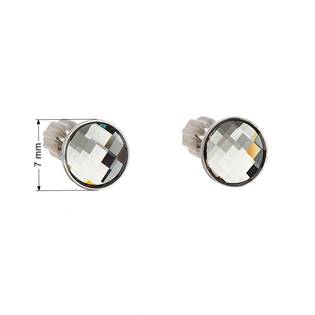 EG2017-BD Stříbrné šroubovací náušnice s Crystals from Swarovski® BLACK DIAMOND