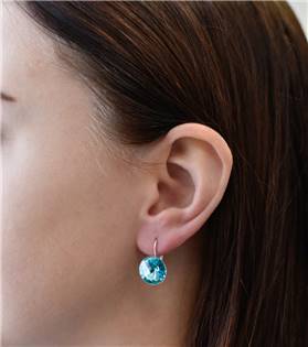 EG2036-LT Stříbrné náušnice s krystaly Crystals from Swarovski® Light Turquoise