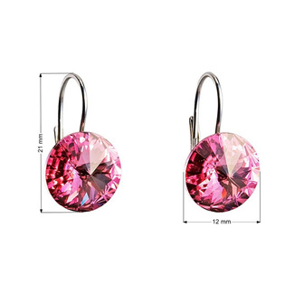 EG2036-RO Stříbrné náušnice s krystaly Crystals from Swarovski® Rose