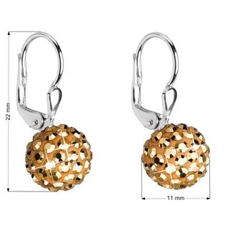 EG2040-AU Stříbrné náušnice s krystaly Crystals from Swarovski® Aurum