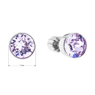 EG2044-VI Stříbrné náušnice s krystaly Crystals from Swarovski® Violet