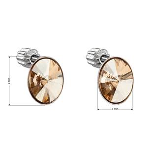 EG2692-GS Stříbrné náušnice s krystaly Crystals from Swarovski® GOLDEN SHADOW