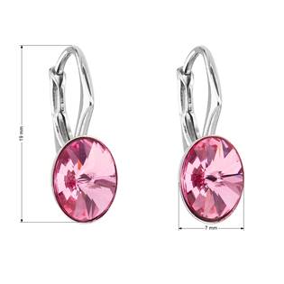EG2695-RO Stříbrné náušnice s krystaly Crystals from Swarovski® ROSE