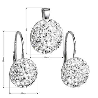 EG3008-CR Stříbrný set náušnic a přívěšku s krystaly Crystals from Swarovski® Crystal