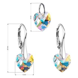 EG3046-AB Sada náušnic a přívěšku se srdíčky Crystals from Swarovski® AB