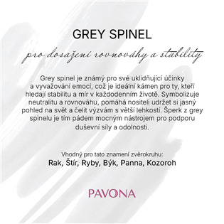EG3592 Náhrdelník s grey spinel kameny