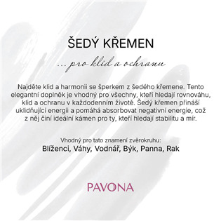EG3594 Náhrdelník z pravých šedých křemenů