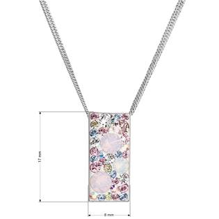 EG4257-MR Stříbrný náhrdelník se Swarovski krystaly, Magic Rose