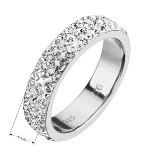 EG5071-48 Stříbrný prsten s krystaly Preciosa, vel: 48
