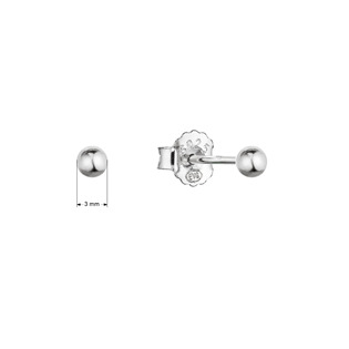 EG9079 Stříbrné náušnice kulička 3 mm