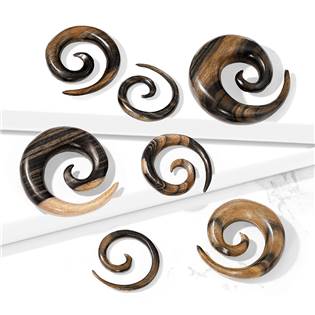 EP1030-12 Roztahovák do ucha Ebony Wood