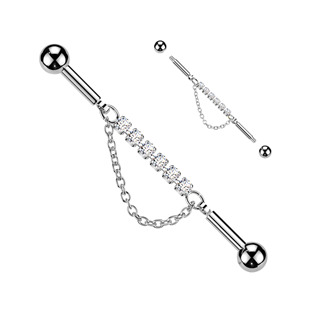 ID01048 Industrial piercing s kamínky