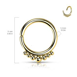 K01060-GD Zlacený piercing kruh 1,2 x 8 mm