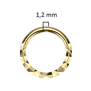 K01072GD-1208 Zlacený piercing kruh segment