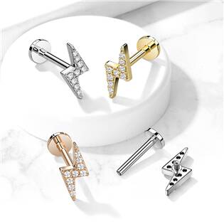 LB0033GD-1208 Labreta / cartilage piercing - blesk