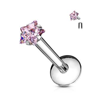 LB01124-C Piercing do brady labreta - hvězda 3 mm