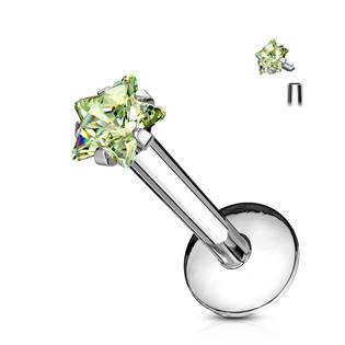 LB01124-C Piercing do brady labreta - hvězda 3 mm