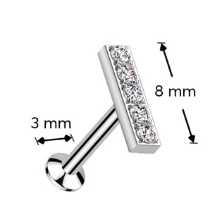 LB048-1208 Labreta - PUSH IN piercing do brady