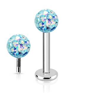 LB1038-1208F Piercing do brady labreta s krystaly Crystals from SWAROVSKI® 1,2 x 8 mm
