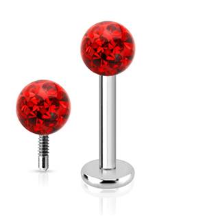 LB1038-1208F Piercing do brady labreta s krystaly Crystals from SWAROVSKI® 1,2 x 8 mm