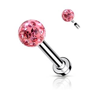 LB1089-1208-C Piercing do brady / cartilage s kamínky 1,2 x 8 mm