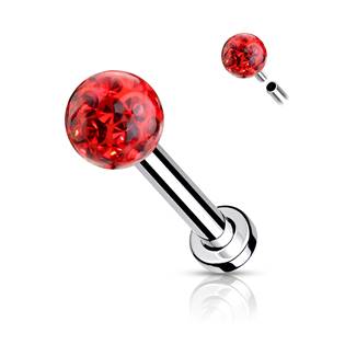 LB1089-1208-C Piercing do brady / cartilage s kamínky 1,2 x 8 mm